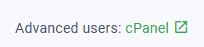 cPanel Link
