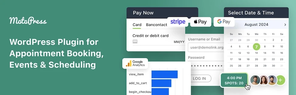 motopress wordpress scheduling and billing