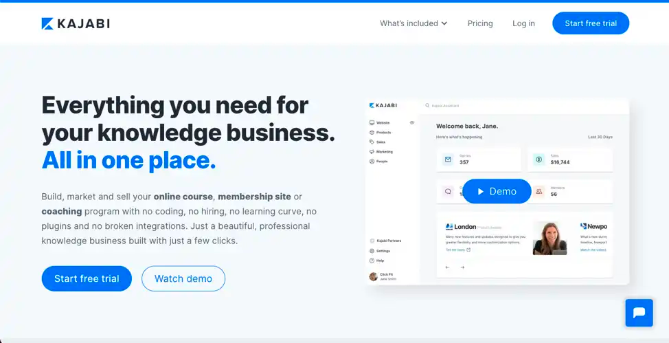 Kajabi online store example