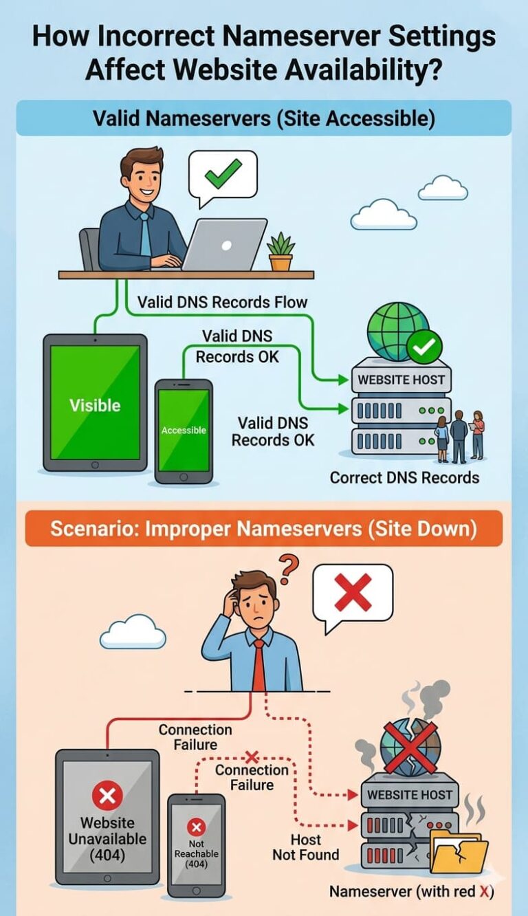 How Incorrect Nameserver Settings Affect Website Availability?