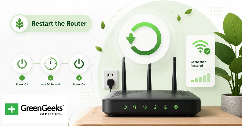Restart the router to clear DNS_PROBE_FINISHED_NXDOMAIN network issues
