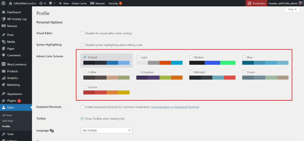 browse color schemes
