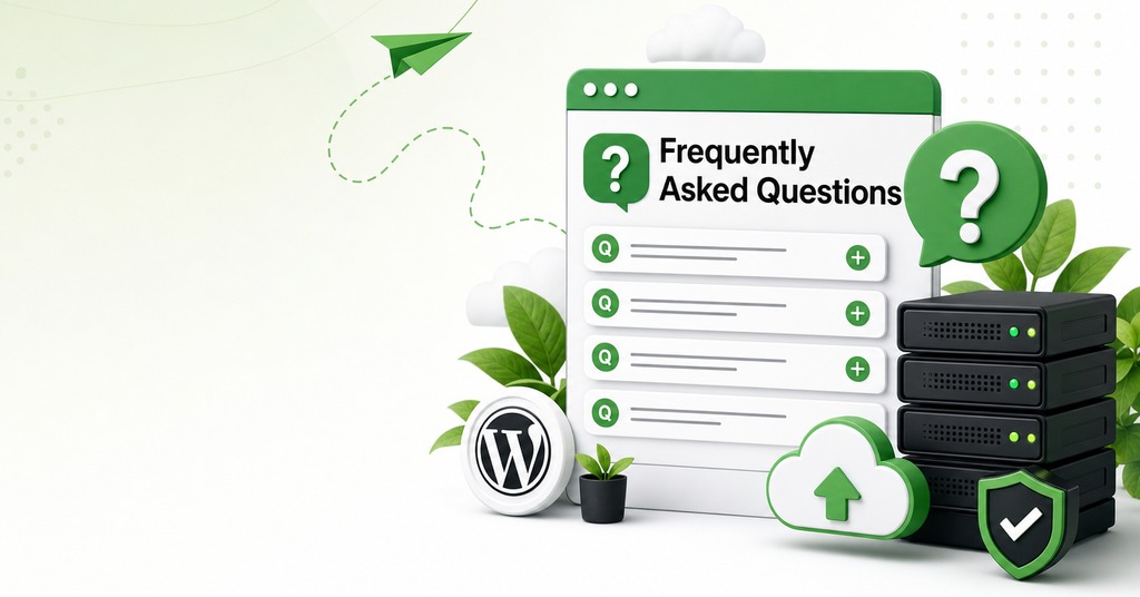 GreenGeeks illustration of frequently asked questions for ai website builder vs hand coding
