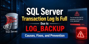 SQL Server Transaction Log Is Full Due to LOG_BACKUP: Causes, Fixes, and Prevention