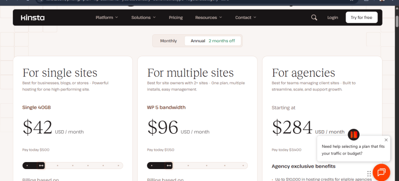 wordpress osting plans
