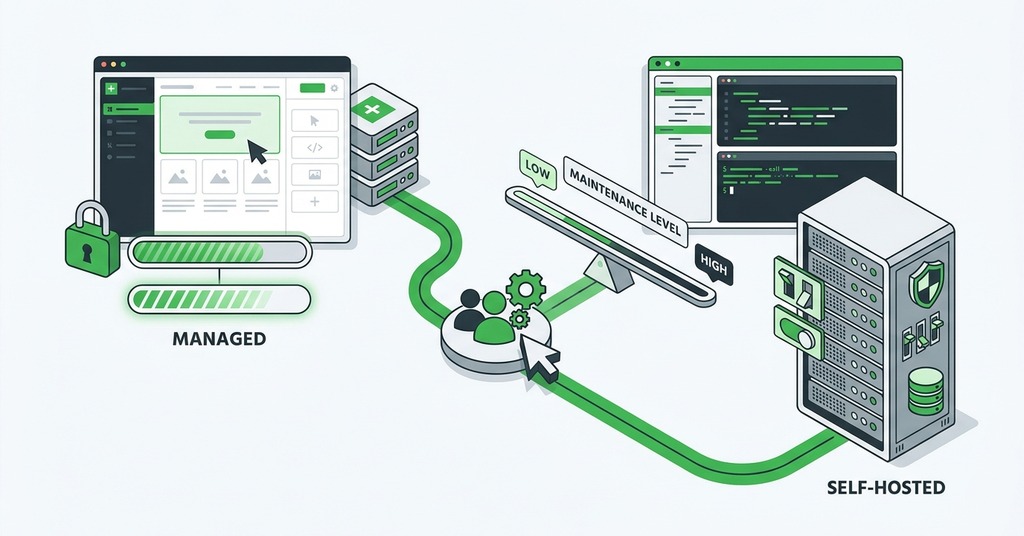 Illustration of choose the setup your team can maintain for nonprofit website setup