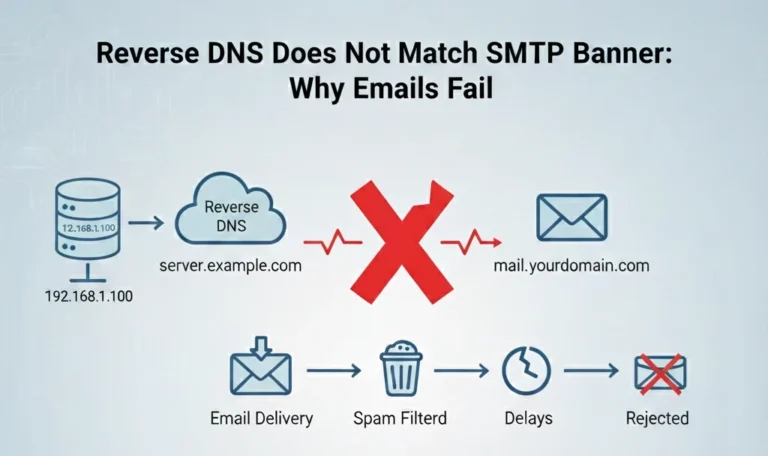 Reverse DNS Does Not Match SMTP Banner: Why Emails Fail and How to Stop It