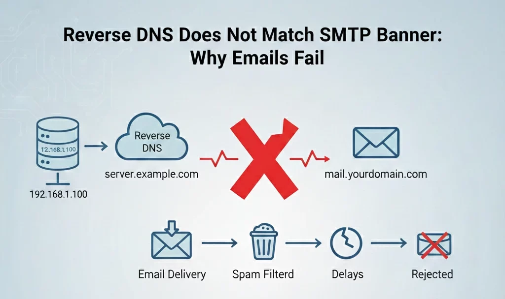 Reverse DNS Does Not Match SMTP Banner: Why Emails Fail and How to Stop It