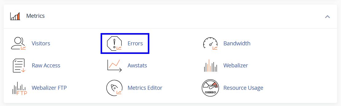 Accessing Apache errors log via cPanel for troubleshooting error 521.